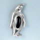 Broche plata azabache