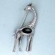 Broche plata azabache