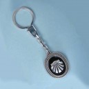 Llavero plata azabache