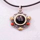 Colgante plata oro azabache