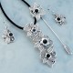 Conjunto plata azabache