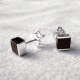 Pendientes plata azabache