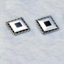 Pendientes plata y azabache