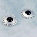 Pendientes plata y azabache