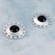 Pendientes plata y azabache