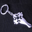 Llavero plata azabache