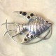Broche plata azabache