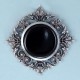 Broche plata y azabache
