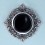 Broche plata y azabache