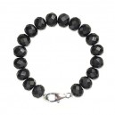 Pulsera plata y azabache