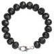 Pulsera plata y azabache