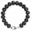 Pulsera plata y azabache