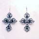 Pendientes plata azabache