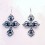 Pendientes plata azabache