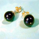 Pendientes oro azabache