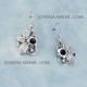 Pendientes plata azabache