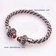 Pulsera-torque plata y coral