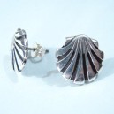 Pendientes plata , mod. concha2 ,cierre presi&oacute;n 