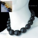 Collar de azabache, lisa 20x440mm