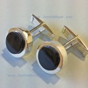 Gemelos plata y azabache