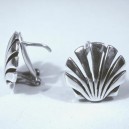 Pendientes plata , mod. concha1 ,cierre omega 