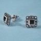 Pendientes plata azabache 