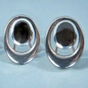 Pendientes plata azabache 