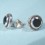 Pendientes plata azabache 