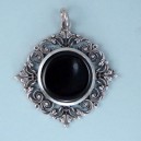 Colgante plata azabache 