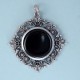 Colgante plata azabache 
