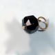 Colgante oro azabache , mod. bola faceta 6 mm 