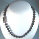 Collar de azabache, facetada 8x40mm
