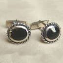 Gemelos plata y azabache