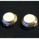 Cubrebotones plata y marfil