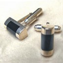 Gemelos plata y azabache