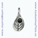 Colgante de plata y azabache
