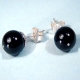 Pendientes de plata y bola de azabache