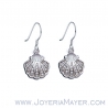 Pendientes de plata concha de Compostela