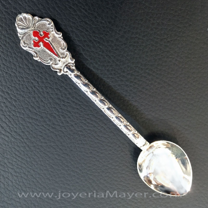 Cucharilla de plata Cruz de Santiago