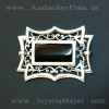 Broche de azabache y plata 