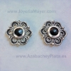 Pendientes de azabache y plata