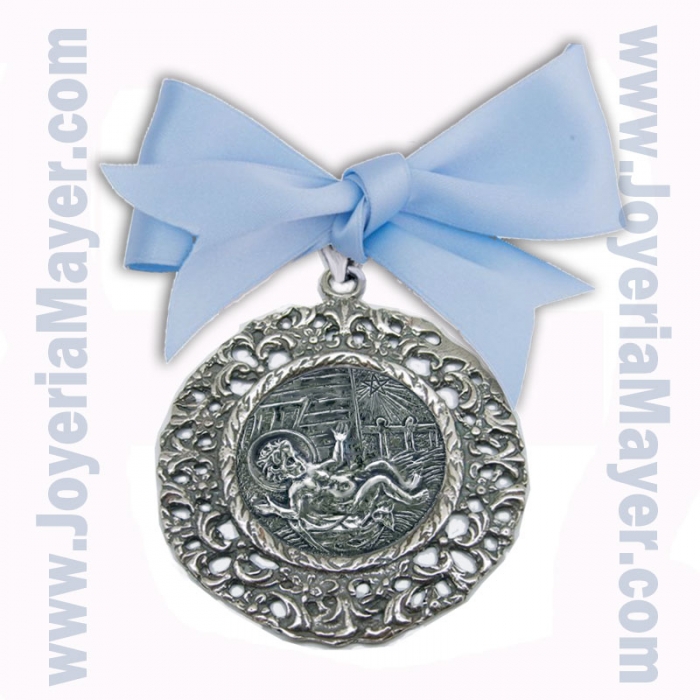 Medalla de cuna de plata