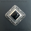 Broche de plata y azabache