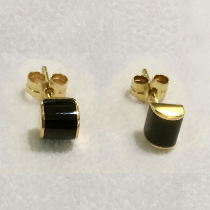 Pendientes azabache y plata