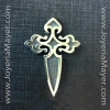 Santiago cross silver pin