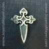 Santiago cross silver pin