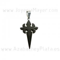 Santiago cross silver and jet
