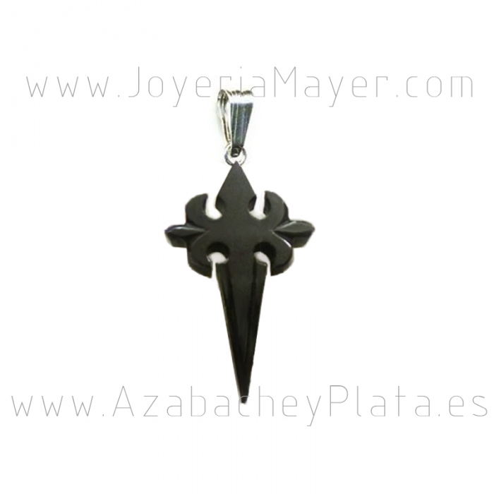 Santiago cross silver and jet