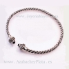 Collar torque celta de plata y azabache 