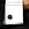 Gemelos de plata y azabache concha de Compostela